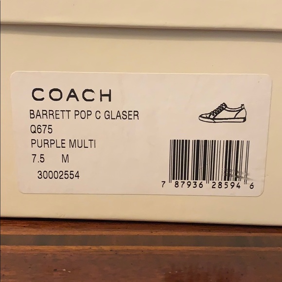 Coach Barrett Pop C Glaser Sneakers - Multi Purple - Picture 7 of 7